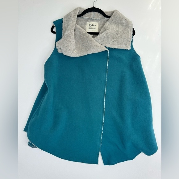 dylan Microfleece Wrap Faux Shearling Lined Vest With Pockets Womens XL - Picture 13 of 14